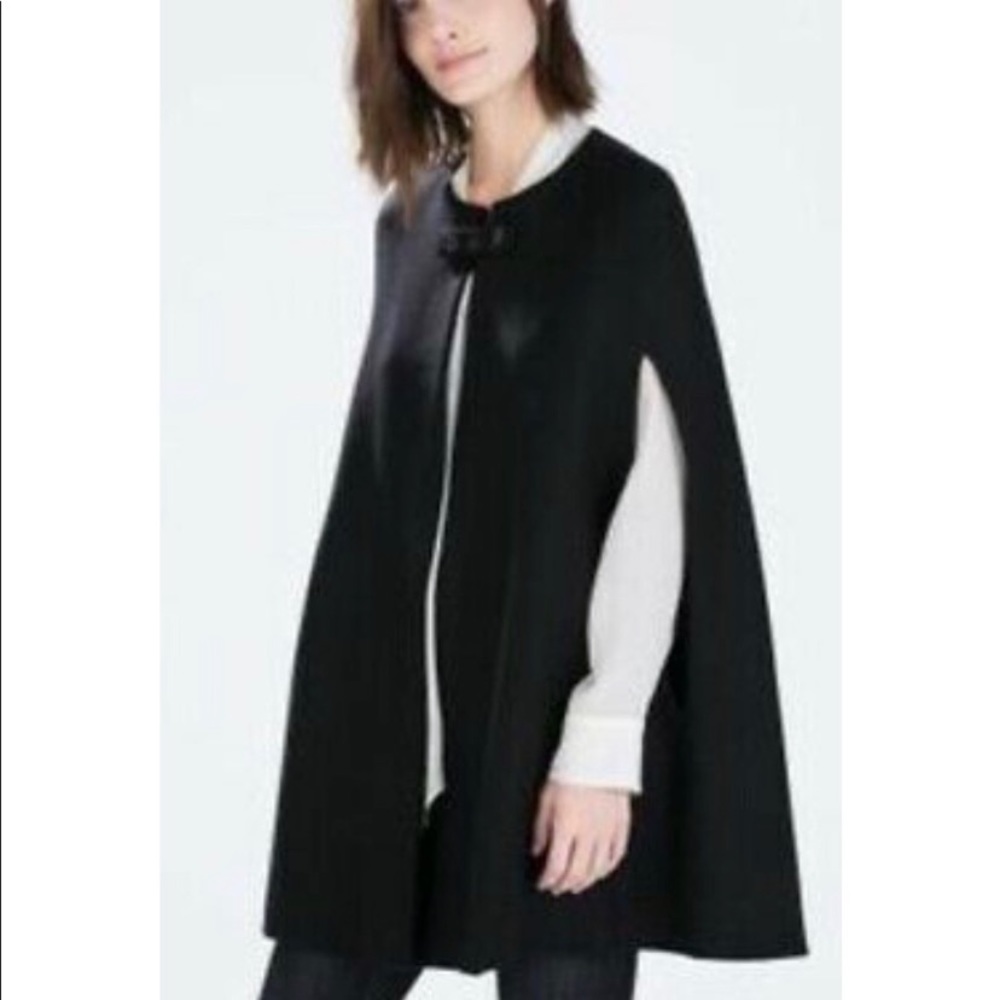 Zara Woman Wool Cape Coat